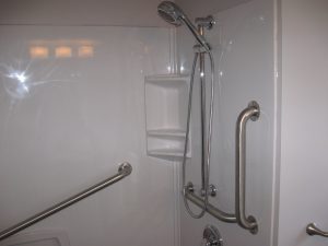 Onyx Mystic Shower with Safety bars and caddy